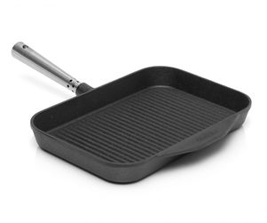Skeppshult Grillpfanne, Gusseisen, Edelstahl, rechteckig