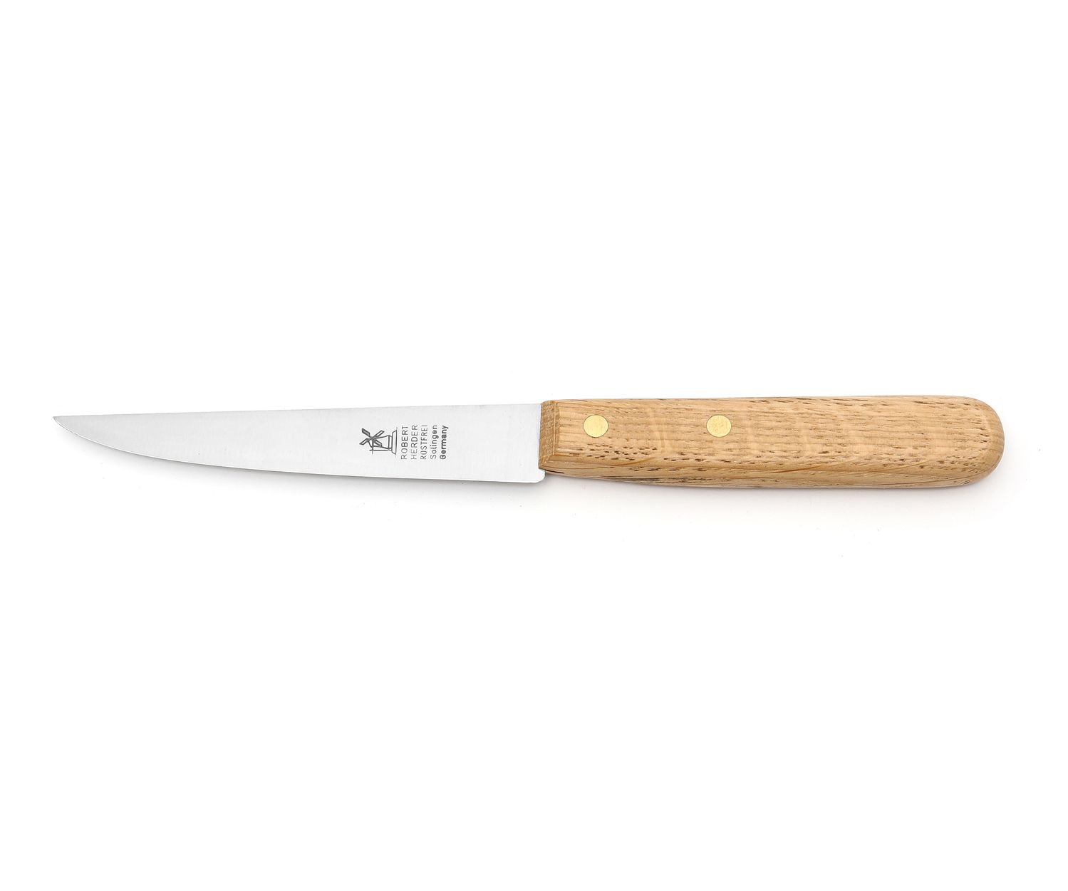 Windmühlenmesser Buckels Steakmesser 11 cm glatt Eiche